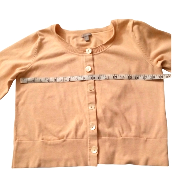 J. Jill Peach Size Medium Scoop Neck Stretch Knit Cardigan Sweater - Picture 8 of 8
